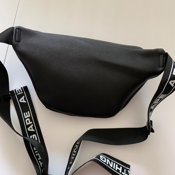 Bape Bags A Bathing Ape Black Leather Waist Bag Fanny Pack Poshmark